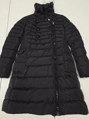 Moncler Herisson Knee Length Stand Collar Down Coat